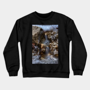 Mountain river on wintertime Crewneck Sweatshirt